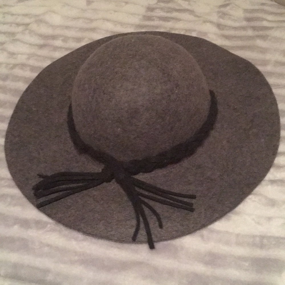 Wool Gray Floppy Hat - image 1